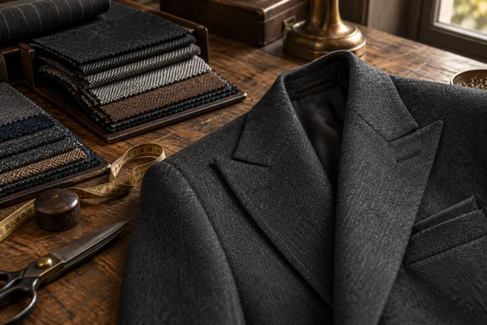 Tejidos de traje y detalles de confección